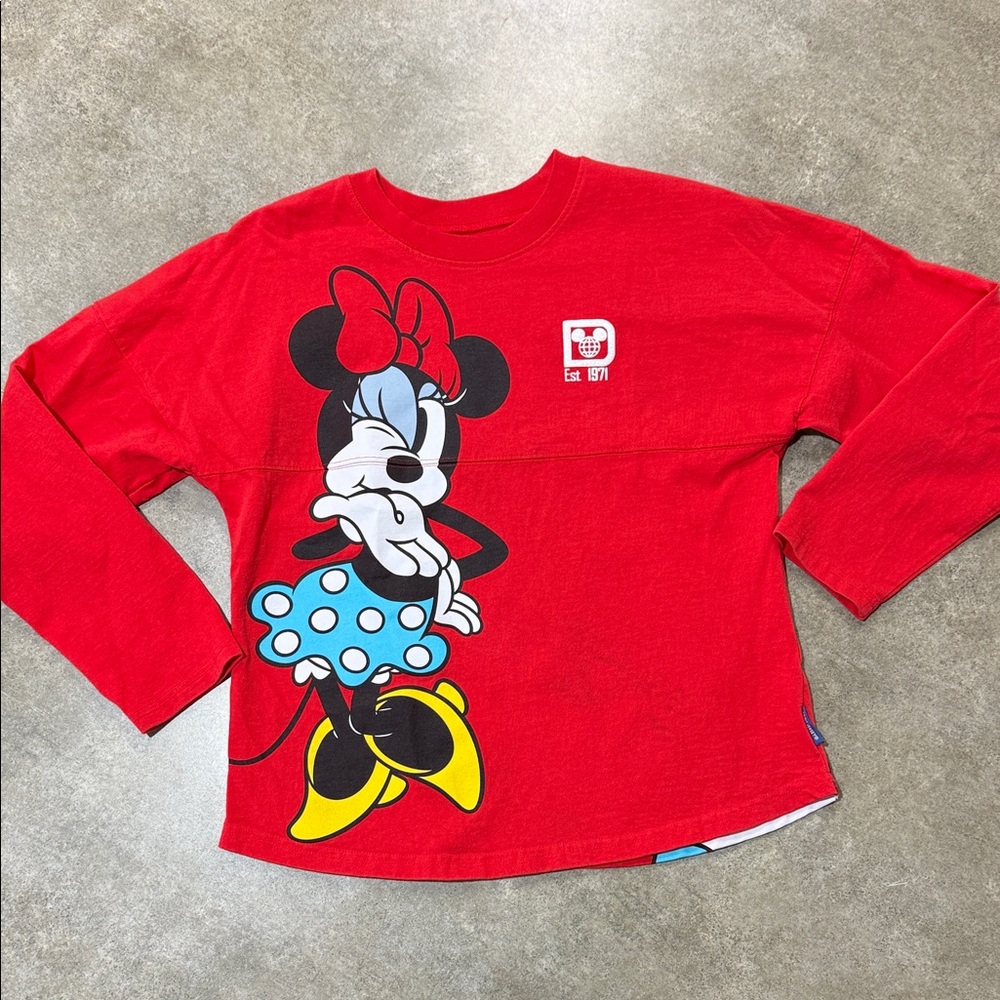 Kids Disney Spirit Jersey Red Long Sleeve Minnie Mouse Daisy Duck